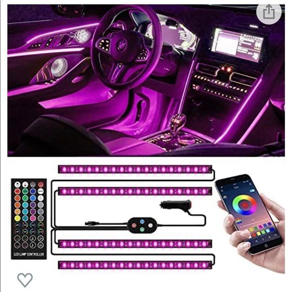 RGB LED Interior Car Lights, APP Control Smart Car Lights with DIY & Mus… - Picture 1 of 8